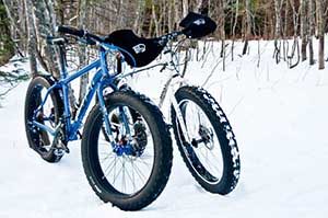Fat Tire bikes at the Swedetown Ski Trails in Calumet .